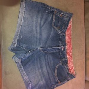 Denim shorts